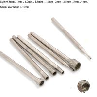 HH-DDPJ10pcs 0.8-4mm Rotary Diamond Burr Core Drill Bit Engraving 2.35mm Shank For Glass Tile