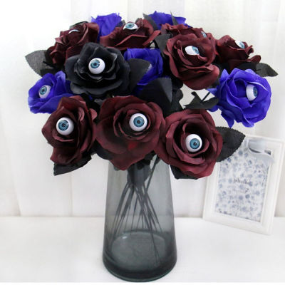 Arrangement Props Accessories Halloween Decorative Supplies Fake Flower Eyeball Horror Flower Artificial Flower