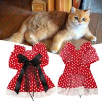 Puppy Dress Thin Dog Dress Soft Bow-knot Puppy Princess Skirt Lovely Ribbon Dog Princess Dress for Chihuahua Dresses