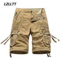 2023 New Summer Mens Solid Cargo Shorts Outdoor Military Casual Jogger Shorts Men Fashion Cotton Breathable Quick Dry Short Male