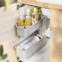 2pcs Kitchen Storage Rack Drawer Organizer Under Sink Stand Wall-mounted Storage Shelf Space Saver Closet Storage Boxes