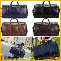 MINUTE การเดินทางเพื่อธุรกิจ กระเป๋าเดินทาง holdall แบบพกพาได้ จุได้มาก PU หนัง Duffle ของใหม่ กระเป๋าใส่ของ กระเป๋าวันหยุดสุดสัปดาห์ ชายหญิง