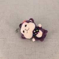 【ของเล่นตุ๊กตา】 1X Color  Flower Monkey Plush Stuffed Toy  10CM Keyring Chain Gift Doll