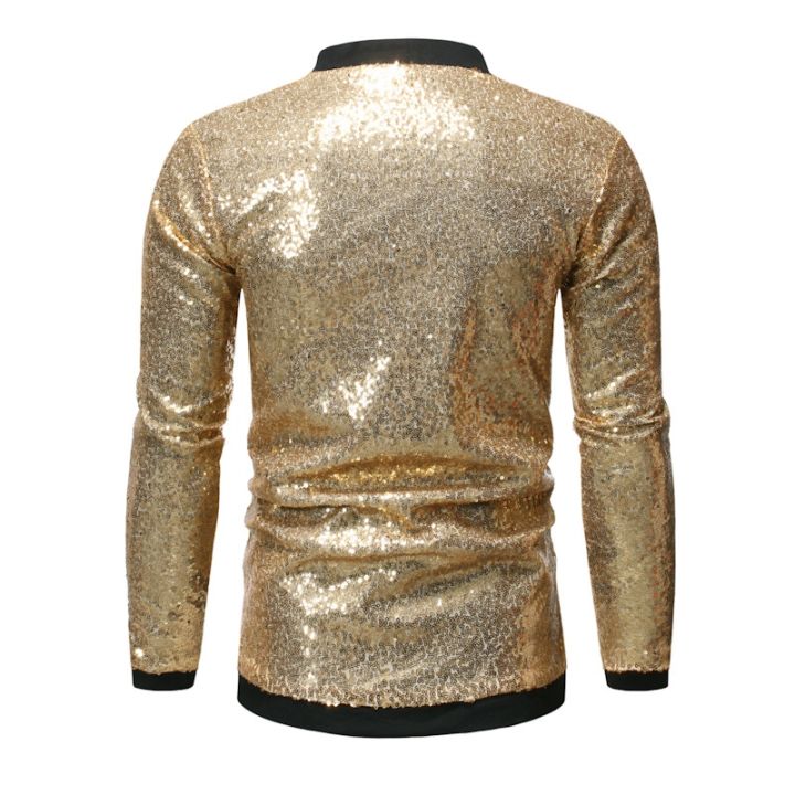 แฟชั่น2023-us-เสื้อแจ็คเก็ตผู้หญิงทอง2022ผู้ชายใหม่ชุดงานปาร์ตี้คาร์ดิแกนเสื้อเบลเซอร์ผู้ชายไนท์คลับ