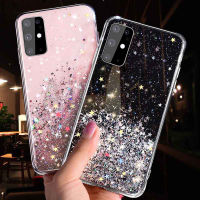 เคสด้านหลังใสซิลิโคน TPU นิ่มลายดาวระยิบระยับเคสโทรศัพท์4G 5G A24 A04E A04 Samsung Galaxy A34 A54