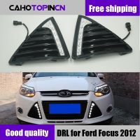 ✎✻ LED DRL Day Running Light Waterproof Front Bumper Fog Lamp Grille Fit For Ford Focus 3 MK3 2012 - 2015 Car Accessories Replacmet