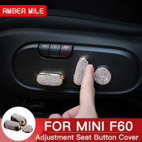 AMBERMILE 6Pcs คริสตัล3D สำหรับ BMW Mini Cooper Countryman F60อุปกรณ์เสริมภายในสติกเกอร์รถที่นั่งปุ่มปรับ Cover