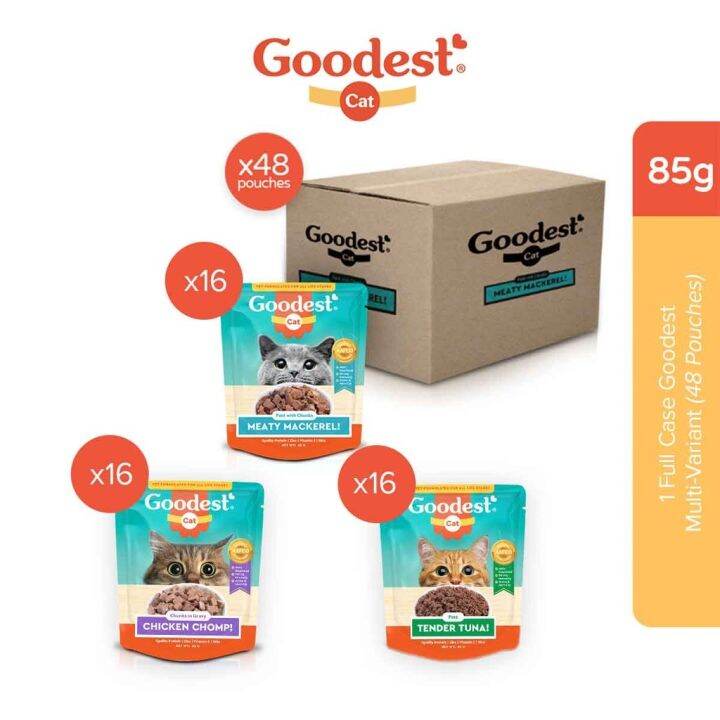 Goodest Cat MultiVariant Pack of 48 Wet Cat Food Pouch (85g) Lazada PH