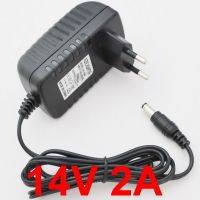 1PCS 14V 2A AC 100V-240V Converter Adapter DC 14V 2A 2000mA Power Supply EU Plug 5.5mm x 2.1mm-2.5mm