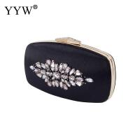 Vintage Green Box Bag Women Clutch Bag Rhinestone Evening Party Bags Bolsa Feminina Crystal Clutches Elegant Handbag Purse