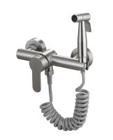 ♙❃❖ 304 stainless steel double hole hot and cold mixing kitchen faucet wall mounted balcony toilet faucet with spray gun