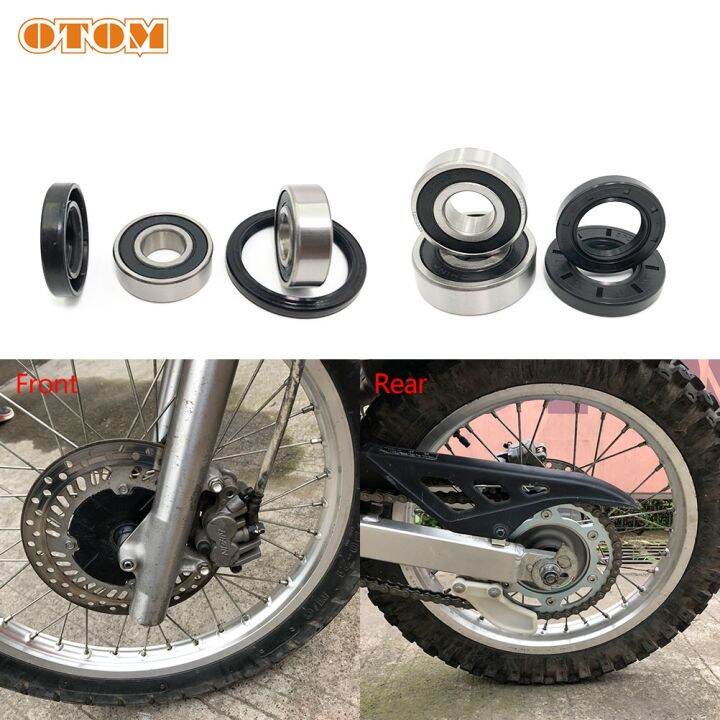 OTOM Motocross Front And Rear Wheel Bearing Oil Seals Rubber Sealed High Performance For HONDA