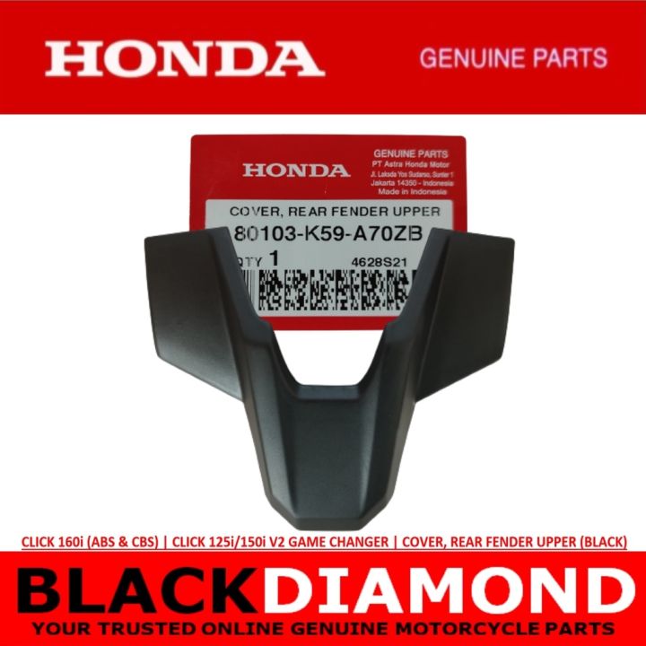 Hot Sell JOEY ORIGINAL HONDA CLICK 125 150i V2 GC REAR FENDER UPPER COVER PRODUCT CODE 80103