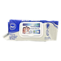 Health Impact Cleansing Wipes เฮลธ์อิมแพค คลีนซิ่ง ไวพส์ ผ้าเช็ดผิวแบบเปียก ขนาดใหญ่พิเศษ 100แผ่น/ห่อ