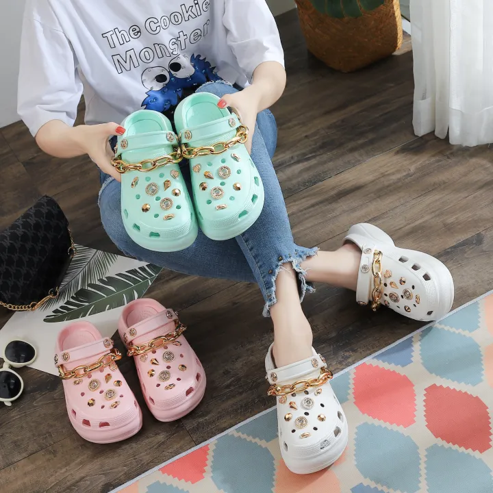 crocs for women with chain