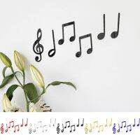 【CC】❉⊕☄  6Pcs Mirror Sticker Three-dimensional Exquisite Self-adhesive Musical Note Wall Supplies