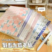 ﹍♞♕ B5 Tulip Loose-leaf Book Ins Style Notebook Cute A5 Hand Ledger Cores Reusable Notepad Horizontal Line Notebook