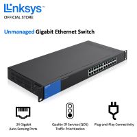 Linksys LGS124 24-Port Business Desktop Gigabit Switch  เน็ตเวิร์คสวิตช์สำหรับธุรกิจ รับประกันตลอดการใช้งาน