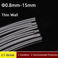 ◐ Thin Wall Transparent Heat Shrinkable Tube Φ0.8mm-15mm No Words 2:1 Shrink For Audio Headset Wire 300V