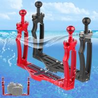 ✙❁㍿ Handheld Handle Hand Grip Stabilizer Rig Underwater Scuba Diving Dive Tray Mount / LED Light for Gopro Camera SJCAM Smartphone