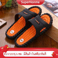 ??Slippers Mens sandals รองเท้าแตะในร่ม รองเท้าแตะกลางแจ้ง วัสดุยาง นุ่มแต่แกร่ง