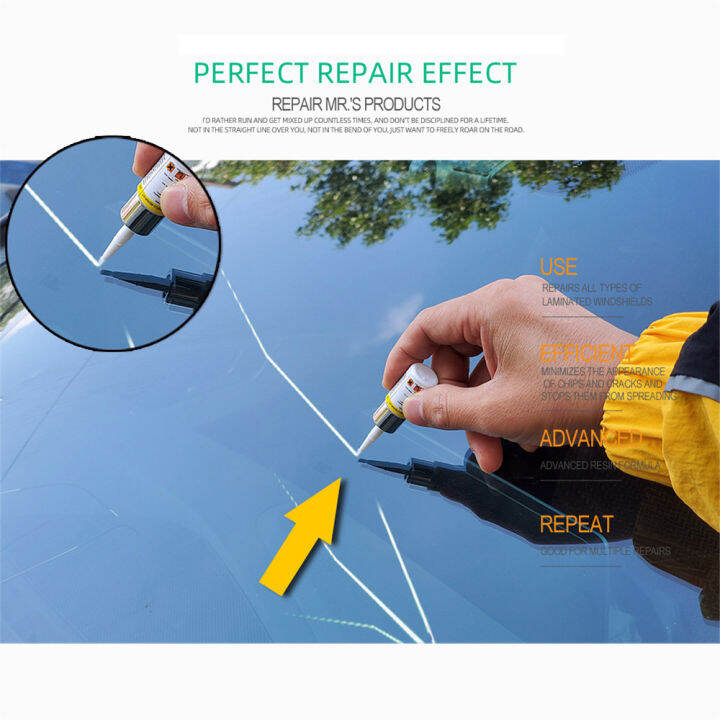 Car Windshield Repair Kit UV Clear Resin Glue Crack Restore Broken