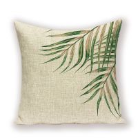 Tropical Jungle Cushion Cover  Farmhouse Simple Throw Pillow Case Shabby Chic Pillow Covers Home Decor Sofa Custom Leaf Cushions