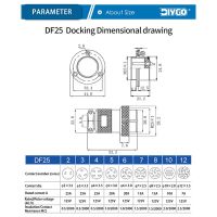 DF25/GX25 Docking TYPE Female Male Butt Wire Connectors 2/3/4/5/6/7/8/10/12 Pin Welding Type Electric Aviation Plug Socket Set