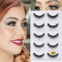 New hot 3/5 Pairs natural false eyelashes thick make ups 3d mink lashes soft eyelash extension fake eyelash short mink eyelashes