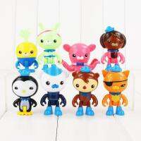 8ชิ้น/ล็อต Octonauts หุ่นของเล่นกัปตัน Barnacles Peso Shellington Dashi Tweak ตัวตุ๊กตาของเล่นโมเดลสำหรับเด็ก