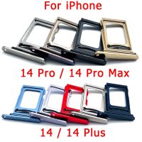 iPhone 14 Pro 14Pro ของแท้ใหม่สำหรับสูงสุด14 Plus อุปกรณ์เสริมอะแดปเตอร์ที่ใส่ถาดใส่ซิมการ์ดแบบคู่