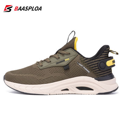 Baasploa 2022 New Men Sneakers Breathable Knit Running Shoes Original Light Shock Absorption Male Tennis Shoes Casual Sneakers