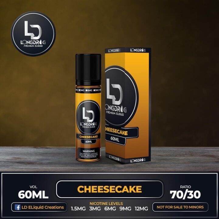 Long drag Cheesecake 60ml Premium Vape EJuice Lazada PH