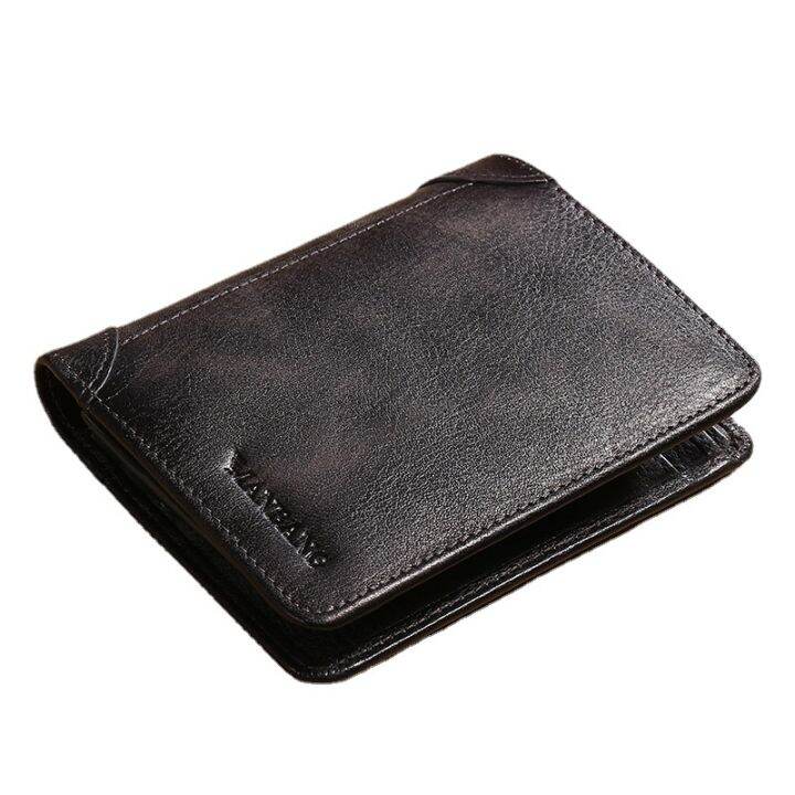 top-deere-jack-mens-wallet-short-horizontal-and-vertical-models-first-layer-cowhide-wallet-classic-trifold-rifd-anti-theft-brush