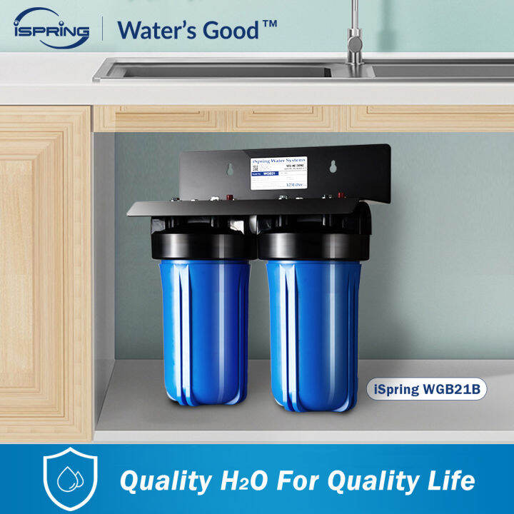 iSpring WGB21B USA NSF Certified 2Stage Whole House Water Filtration