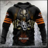 （ALL IN STOCK XZX）  3d harley-davidson hoodies 03  (Free customized name logo for private chat, can be changed with or without zipper)