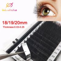 16rows/case 18 19 20mm Long Style Length In One Tray Maquiagem Cilios Silk Natural Individual Eyelash Extension cosplay Make-up Baking Trays  Pans