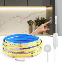 Touch Dimmer และมือกวาดสวิทช์เหนี่ยวนำยืดหยุ่น COB LED Strip Light 12V 320 LEDs/M LED เทปไฟห้องนอนห้องครัว-Youerd