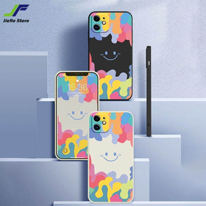 jiefie-กรณีโทรศัพท์ยิ้มสำหรับ-huawei-y9-2019-y9s-y9-prime-2019-y6p-y6-pro-2019-y7a-y7-pro-2019แฟชั่นสีซิลิโคนปกหลัง-เชือกเส้นเล็ก