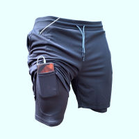 New Running Shorts Men 2 In 1 Training Gym Shorts Fitness Men Joggers Pocket Sports Shorts Breathable Workout Short Pants