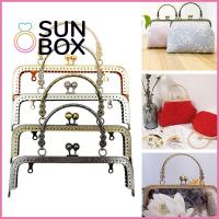 SUN BOX โลหะสำหรับตกแต่ง กระเป๋าฮาร์ดแวร์ หัวเข็มขัดกรอบกระเป๋า งานฝีมือดีไอวาย อุปกรณ์เสริมกระเป๋าถือ กรอบกระเป๋าเงิน กระเป๋าล็อคแบบขอเกี่ยว กรอบเข็มกลัดรูปจูบ กรอบเข็มกลัดกระเป๋า