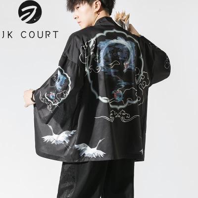 JK Court Daopao เสื้อผ้าป้องกันแสงแดดสำหรับผู้ชาย,เสื้อผ้าบางขนาดพิเศษคาร์ดิแกนจีนฤดูร้อน