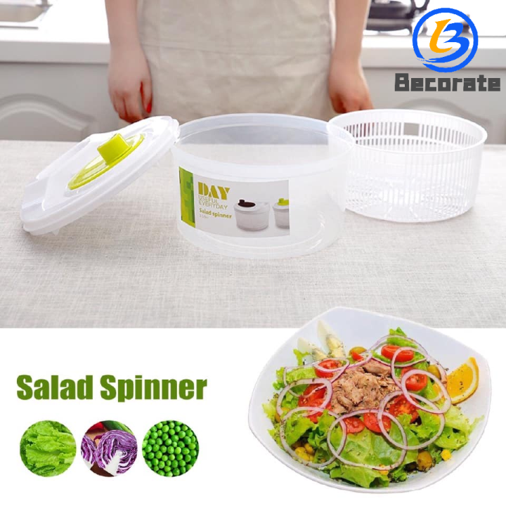 1pc Salad Spinner, Vegetable Washer With Bowl,vegetable Washer, Dryer  Drainer Strainer With Bowl - Salad Spinner With Lid, Washing Cleaning &  Drying G