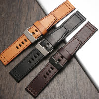 22mm 24mm For Fossil JR135414871424 Watchband High Quality Retro Quick Release Genuine Leather Diesel Strap Black Dark Brown