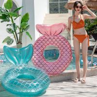 Mermaid With Backrest Inflatable Swimming Ring Pool Floaters for Adult Kids Baby Water Play Tube Swimming Mattress Toys