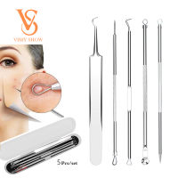 PCS Blackhead Remover Comedones Extractor ชุดกำจัดสิวสำหรับ Blemish, Whitehead Popping, Zit ถอดสำหรับจมูก Face เครื่องมือ-Aluere