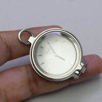 นาฬิกา Vintage มือสองญี่ปุ่น Pocket Watch นาฬิกาพก Wako แว่นขยาย ระบบ QUARTZ กระจกเป็นแว่นขยาย ทรงกลม กรอบทอง หน้าขาว หน้าปัด 34มม. ใช้งานได้ปกติ สภาพดี ของแท้ ไม่กันน้ำ