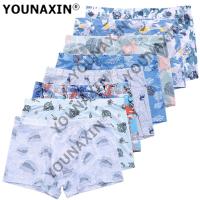 Big Size Ice Silk Men Undies Boxers Homme Underpants Shorts Underwear Bottom Print Sexy Lingerie Knickers Boy Panties 3XL 4XL