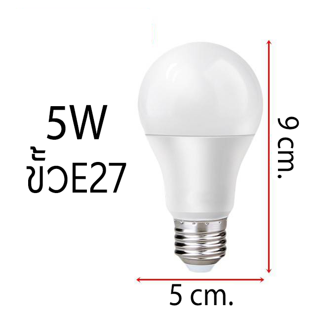 หลอดไฟ-led-ขั้วเกลียวมาตรฐาน-e27-ใช้กับไฟบ้าน-220v-แสงขาว