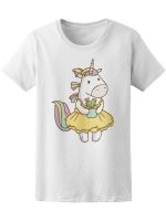 น่ารักสาว Magic Unicorn สตรี Tee-ภาพโดย Shutterstock